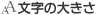 文字の大きさ