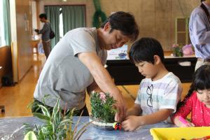 親子で寄せ植え