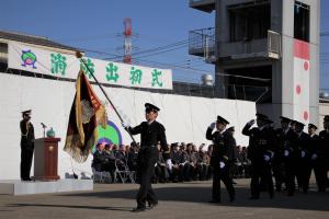 消防団の入場行進