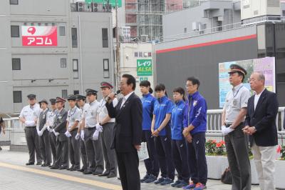 あいさつをする畠山市長