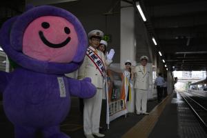 記念列車お出迎え