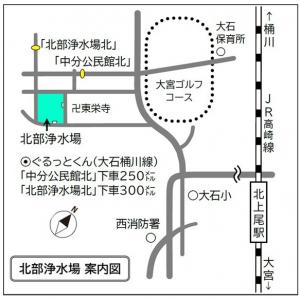 北部浄水場案内図