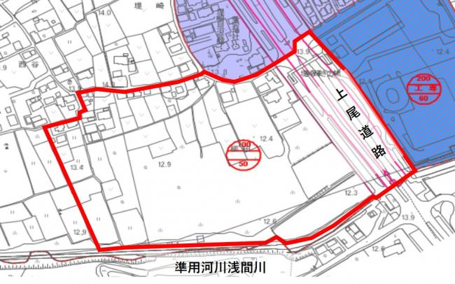 対象地区の図面