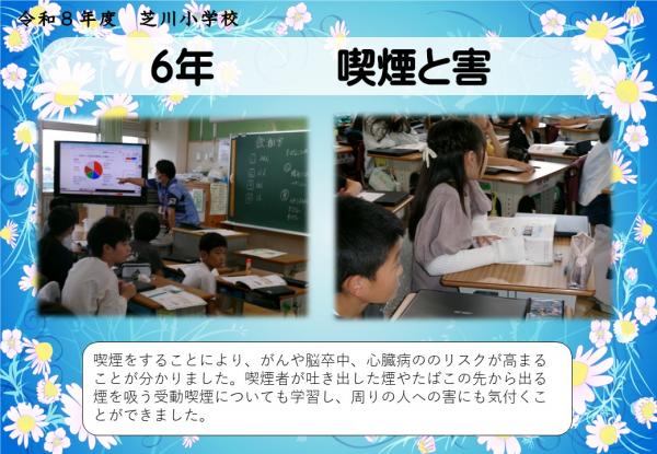 6年　喫煙と害