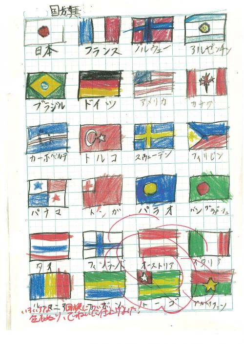 4年　社会　いろいろな国旗-1