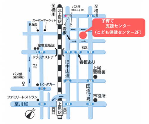子育て支援センター地図