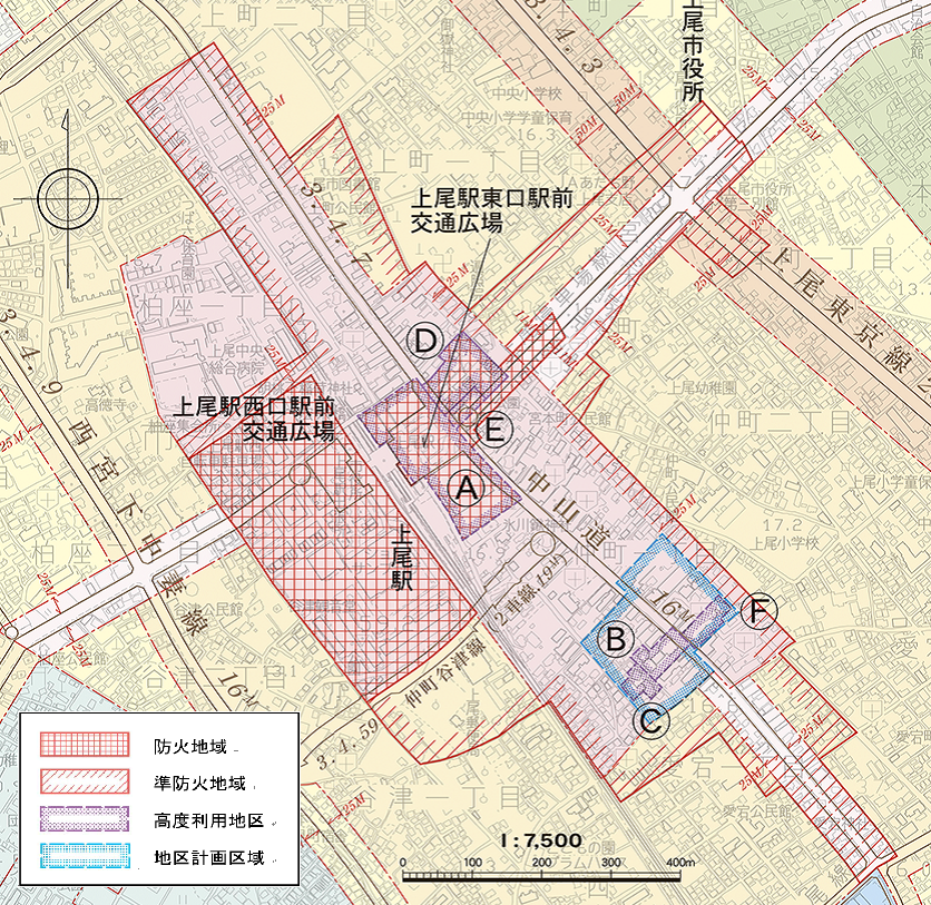 高度利用地区位置図