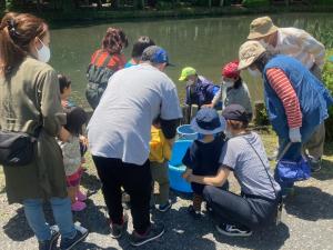 みんなで水辺守アメリがザリガニ駆除編を開催しています