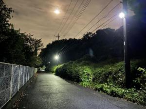 直線道路（夜）