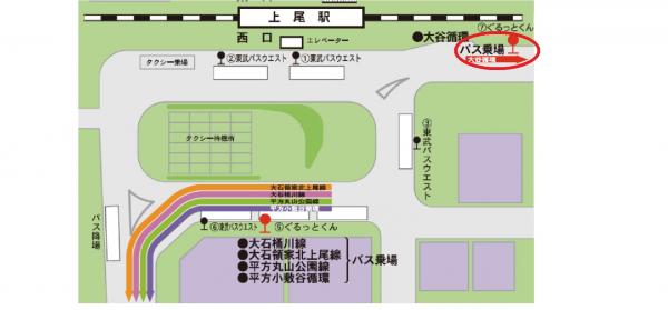 上尾駅西口乗り場