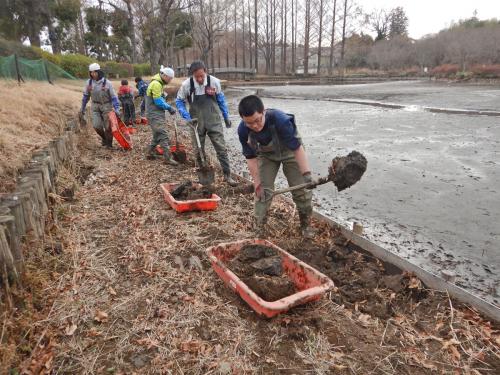 浅場の高さ調整のための掘削