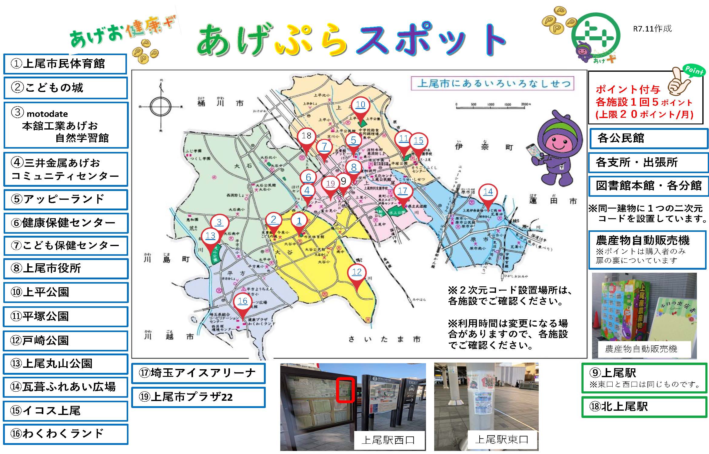 あげぷら施設一覧（ポイント施設）